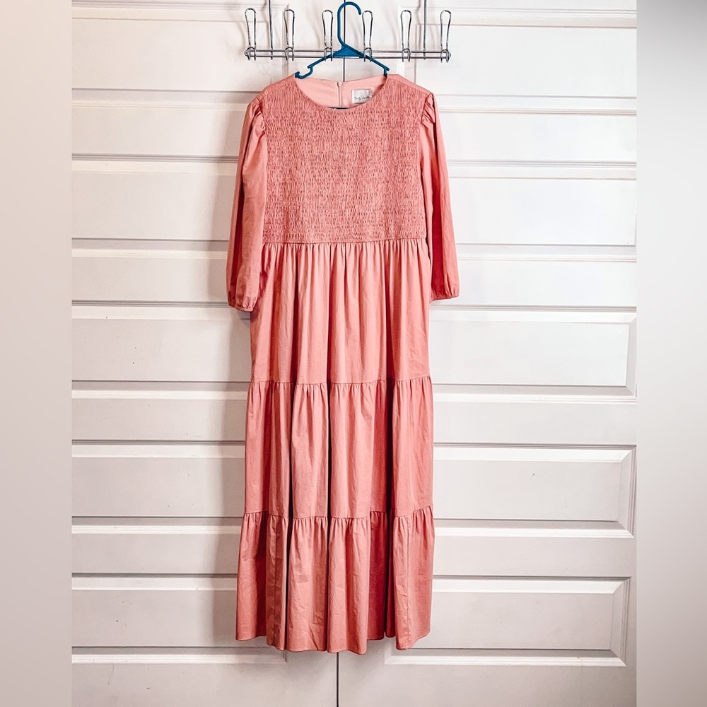 🚫SOLD🚫 Dainty Jewells Peach dress. Size XXL maxi length.